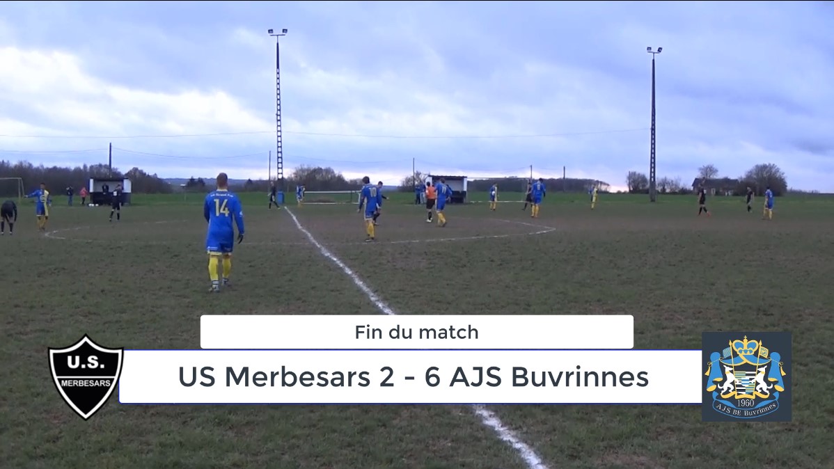 P4 : US Merbesars – AJS Buvrinnes 2-6 (1-2) : Résumé en vidéo