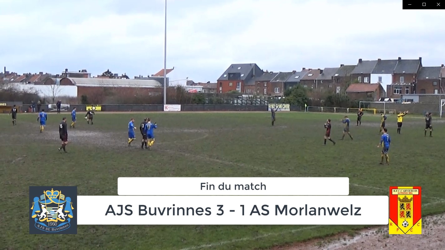 P4 : AJS Buvrinnes – AS Morlanwelz 3-1 (1-0) : Résumé en vidéo