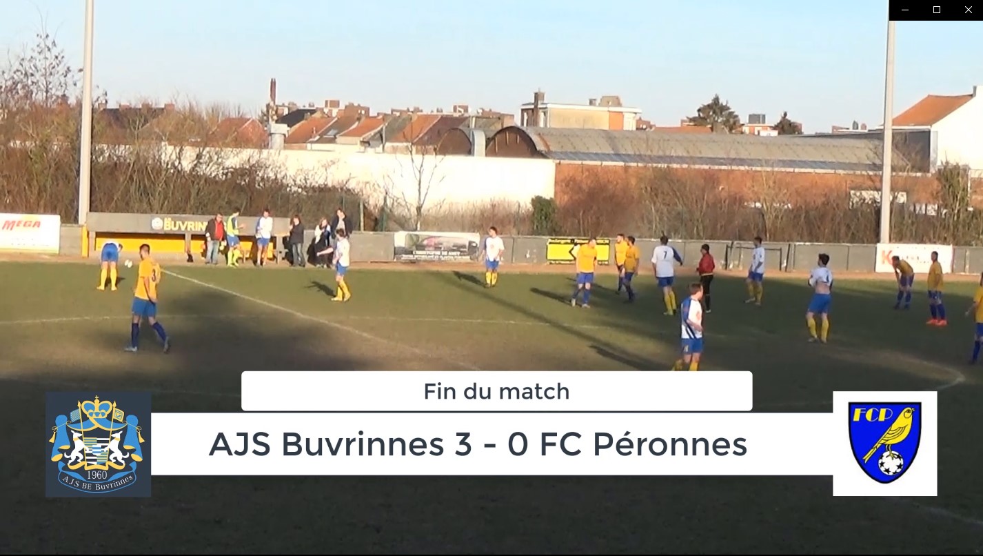 P4 : AJS Buvrinnes – FC Péronnes 3-0 (1-0) – Résumé en vidéo