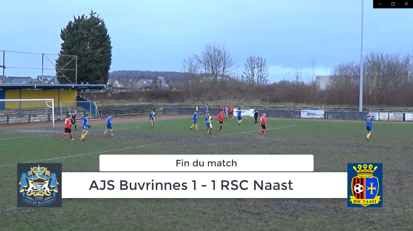 P4 : AJS Buvrinnes – RSC Naast 1-1 (1-0) : résumé en vidéo