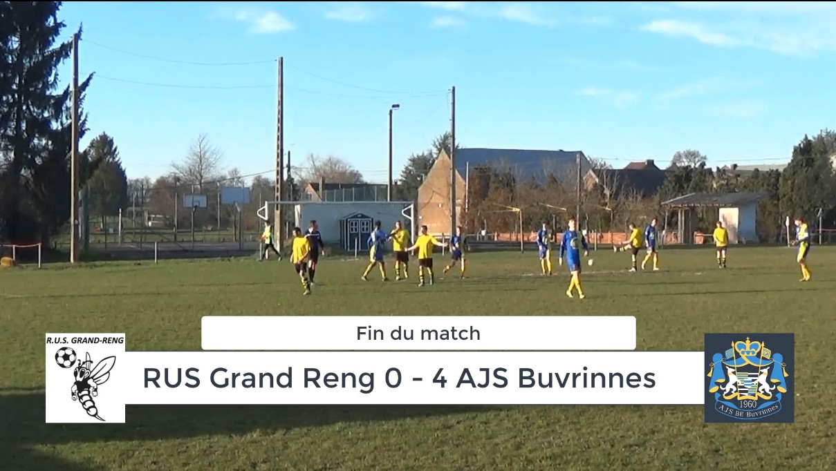 P4 : RUS Grand Reng – AJS Buvrinnes 0-4 (0-1) : résumé en vidéo