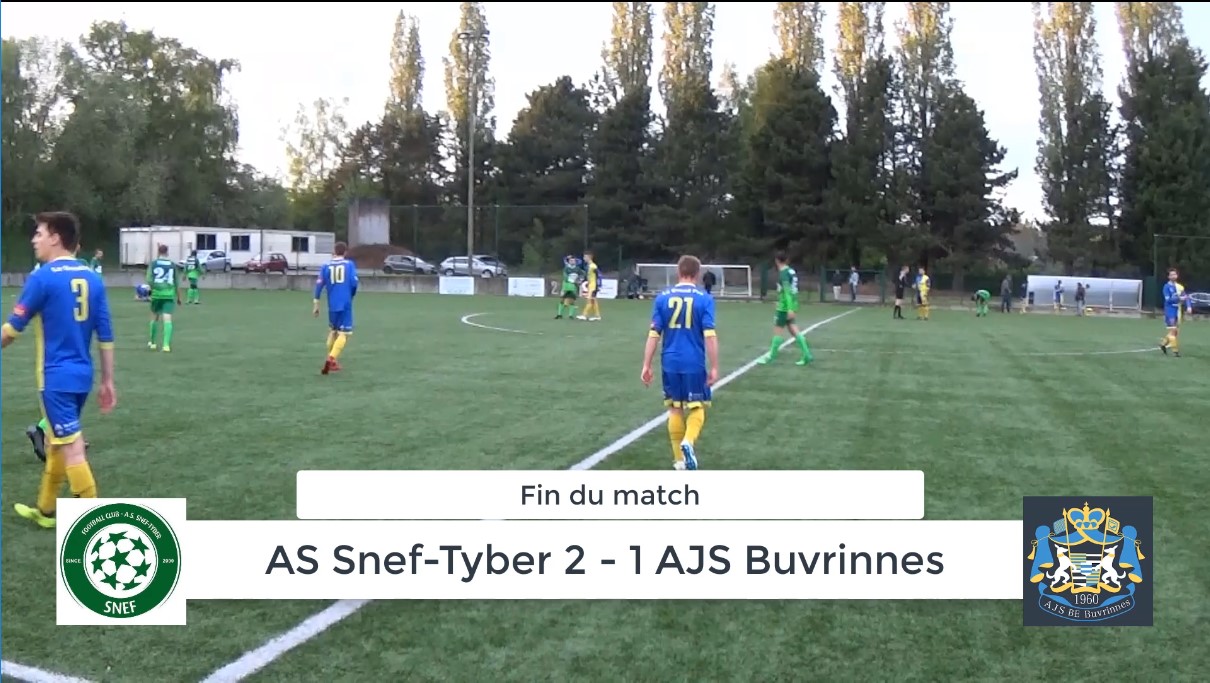 P4 : AS Snef-Tyber – AJS Buvrinnes 2-1 (1-0) : résumé en vidéo
