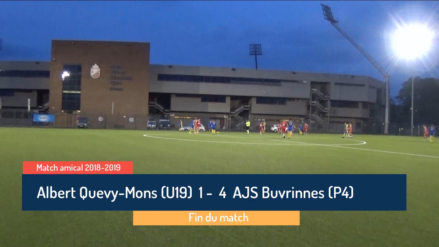 P4 : Albert Quevy-Mons (U19) – AJS Buvrinnes 1-4 (0-2)
